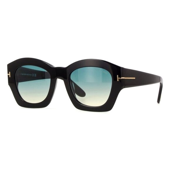 New TOM FORD Guilliana Black Cat Eye FT1083/S 01P Sunglasses Women - Picture 1 of 4